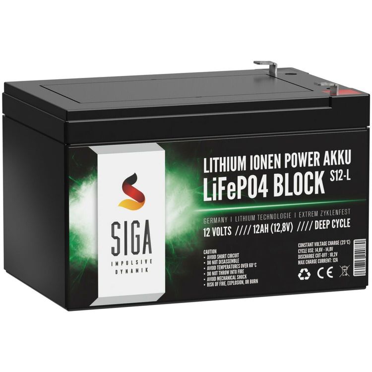 SIGA Solarbatterie 12V 120Ah Versorgun Wohnmobil Boot Solar Batterie Statt 100Ah