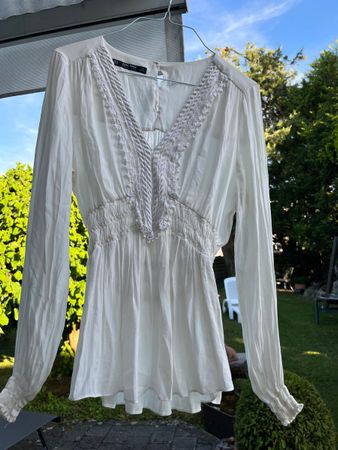 Damen Bluse Zara weiss Grösse M 