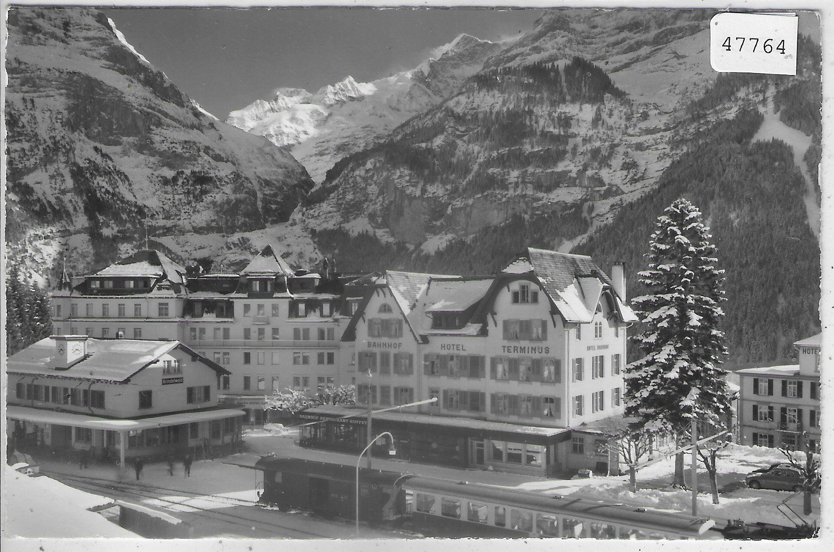 Ansichtskarten: Grindelwald - Hotel Regina und Bahnhof-Terminus – Gebraucht aus Ettingen von Kartenplanet