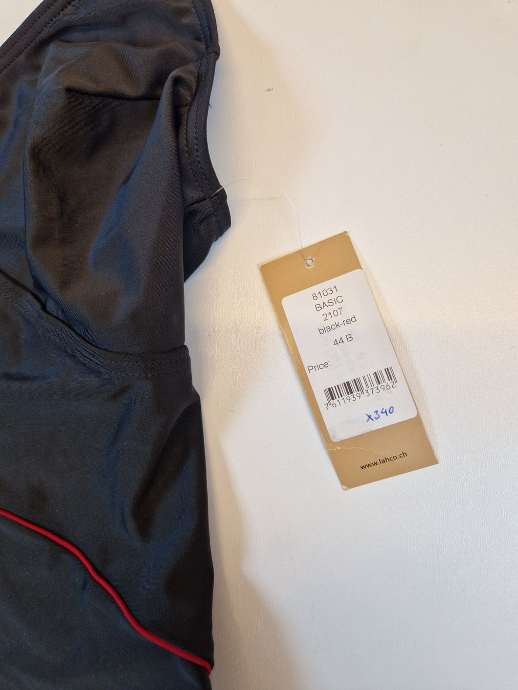 Lahco Badekleider & Bikinis: Badehose Damen 44B Lahco Basic Black Red / Rabatt 50% - 70%! – Neu und originalverpackt aus Braunau von Brand-Store 2