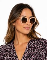 Fendi Sonnenbrille beige Metall mit Logo 0409/S