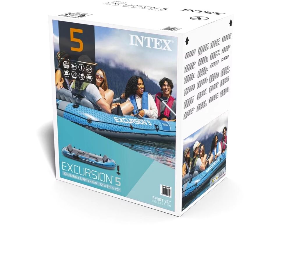 Bateaux: Intex Excursion 5 Schlauchboot blau mit Paddel Pumpe – Neuf (Voir description) à Niederscherli par lavan1996 6