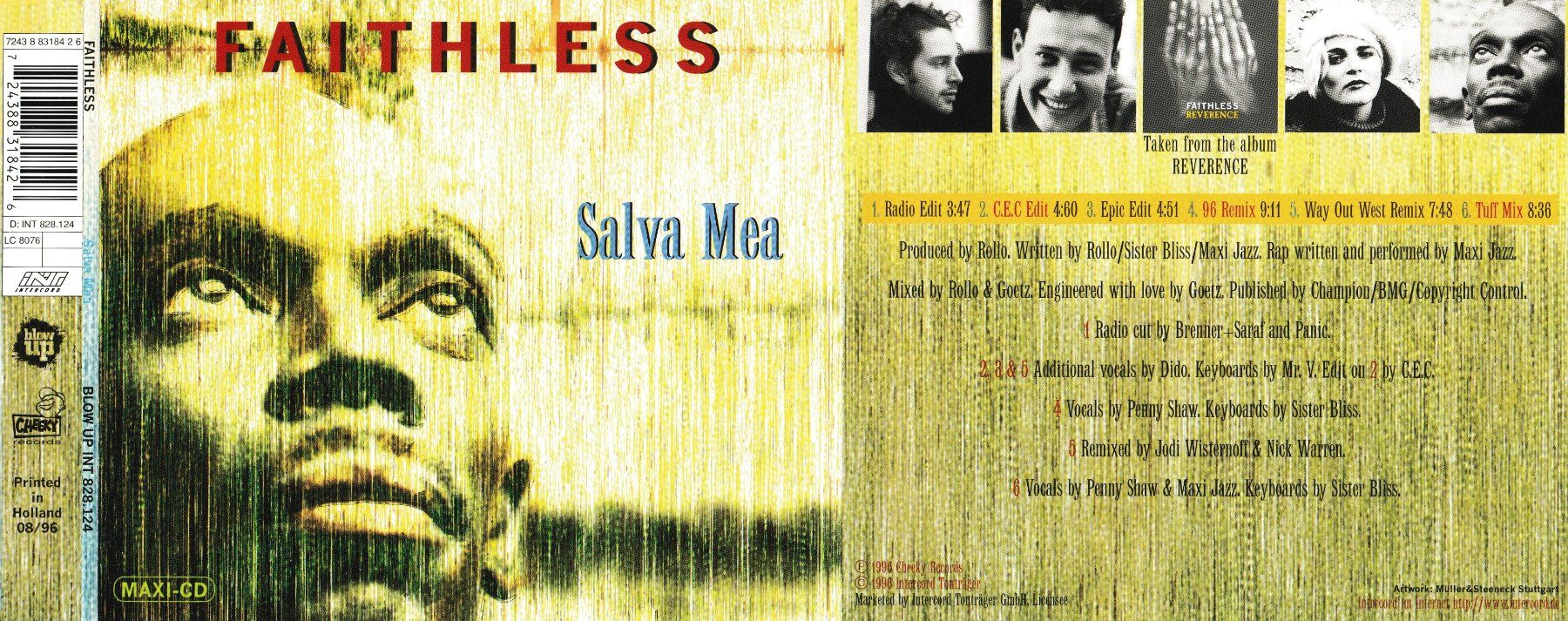 CD: Maxi-CD - Faithless - Salva Mea – Usato da Langnau am Albis venduto da MediaRescuerKeLoX