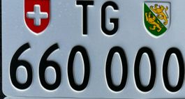 Kultiges Nummernschild TG 660 000 - Thurgau, Top Zustand!