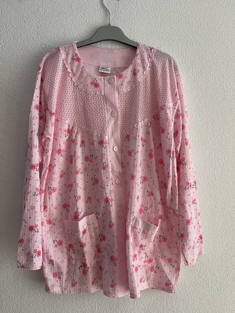NEU! Pinkes Schlafset Pyjama mit Blumen 100% Baumwolle