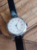 Antike Damen Taschenuhr läuft silber 