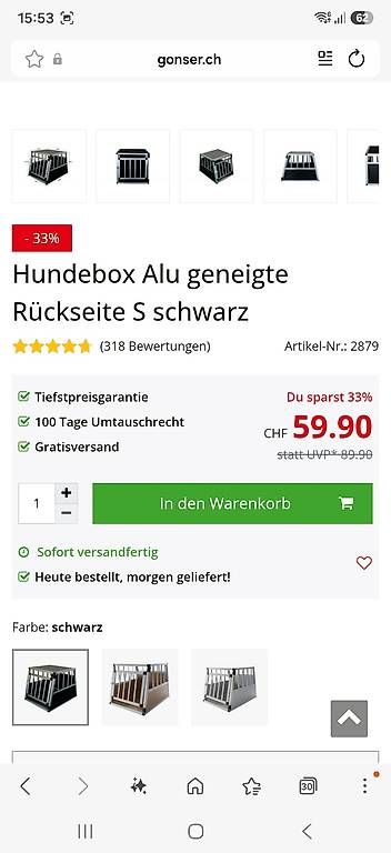 Gabbie, trasporto & Sicurezza: Hundebox Grösse S – Nuovo e nell'imballaggio originale da Aesch BL venduto da lve_5pnn 2