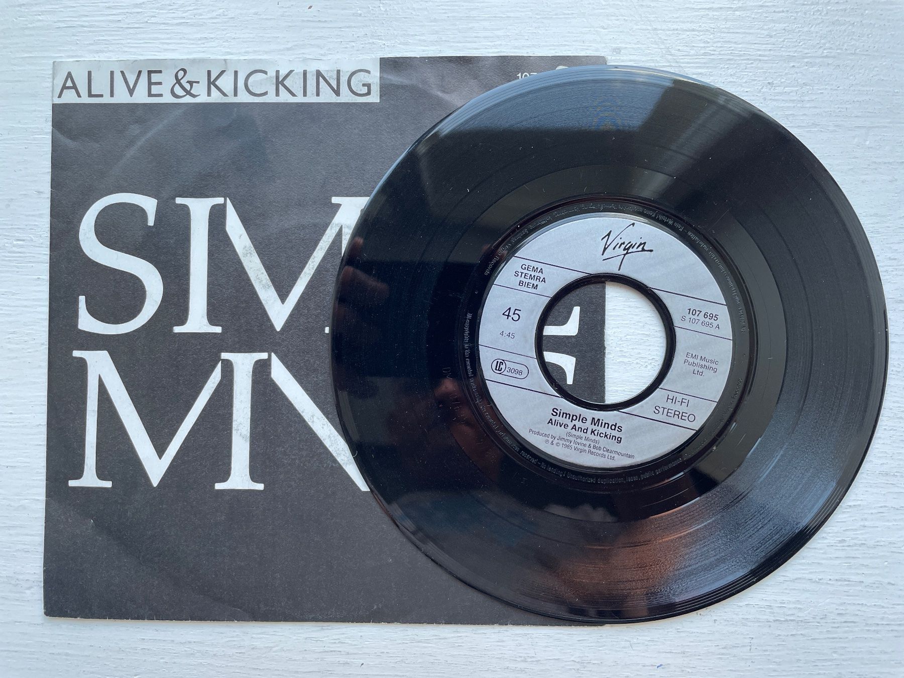 Dischi in vinile: Simple Minds -  Alive & Kicking - 7" Single, 1985 – Usato da Zürich venduto da Andy_t71 2