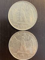Royaume d’Italie, 2X 1 lira 1939, 1940 Nickel