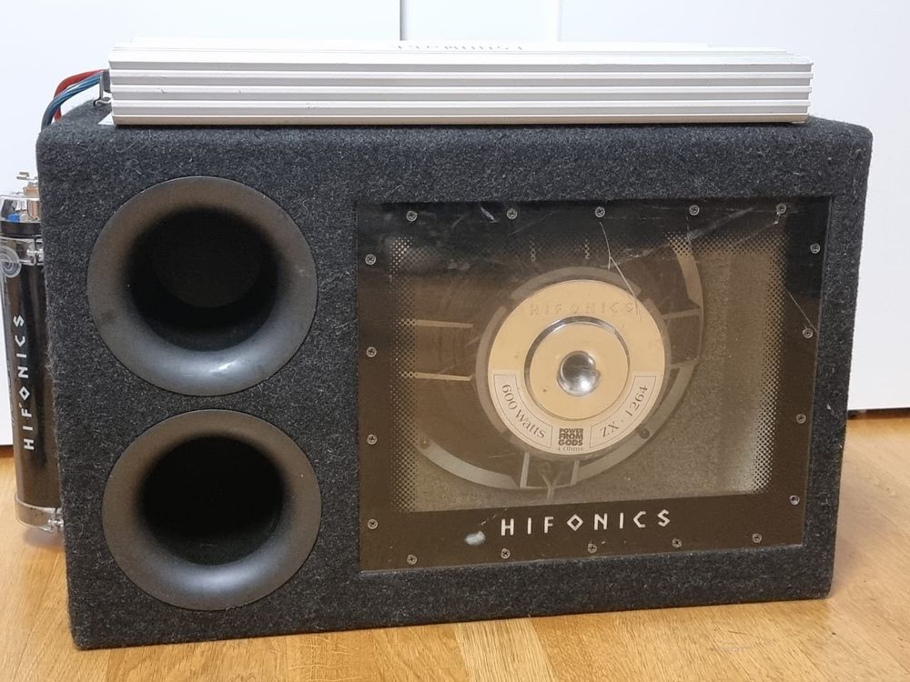 Hifonics Subwoofer 600watt + Kondensator + versterker Kaufen auf Ricardo