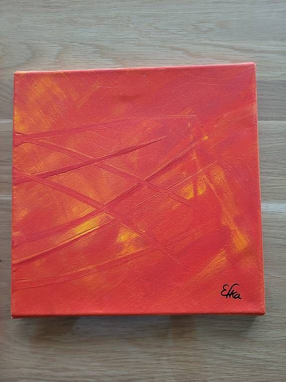 Poster & Bilder: Bild auf Leinwand (rot/orange) – Gebraucht aus Sarmenstorf von Hurrli 1