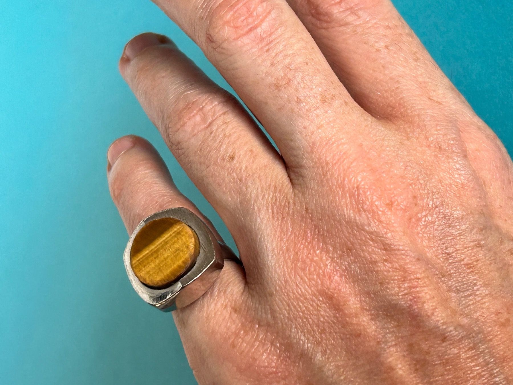 Bagues: Silberring Retro Tigerauge (50) – D'occasion à Dittingen par Bijoubelle 1