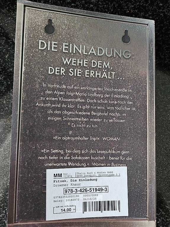 Libri: Die Einladung - Sebastian Fitzek – Usato da Rheineck venduto da Freibach9424 1
