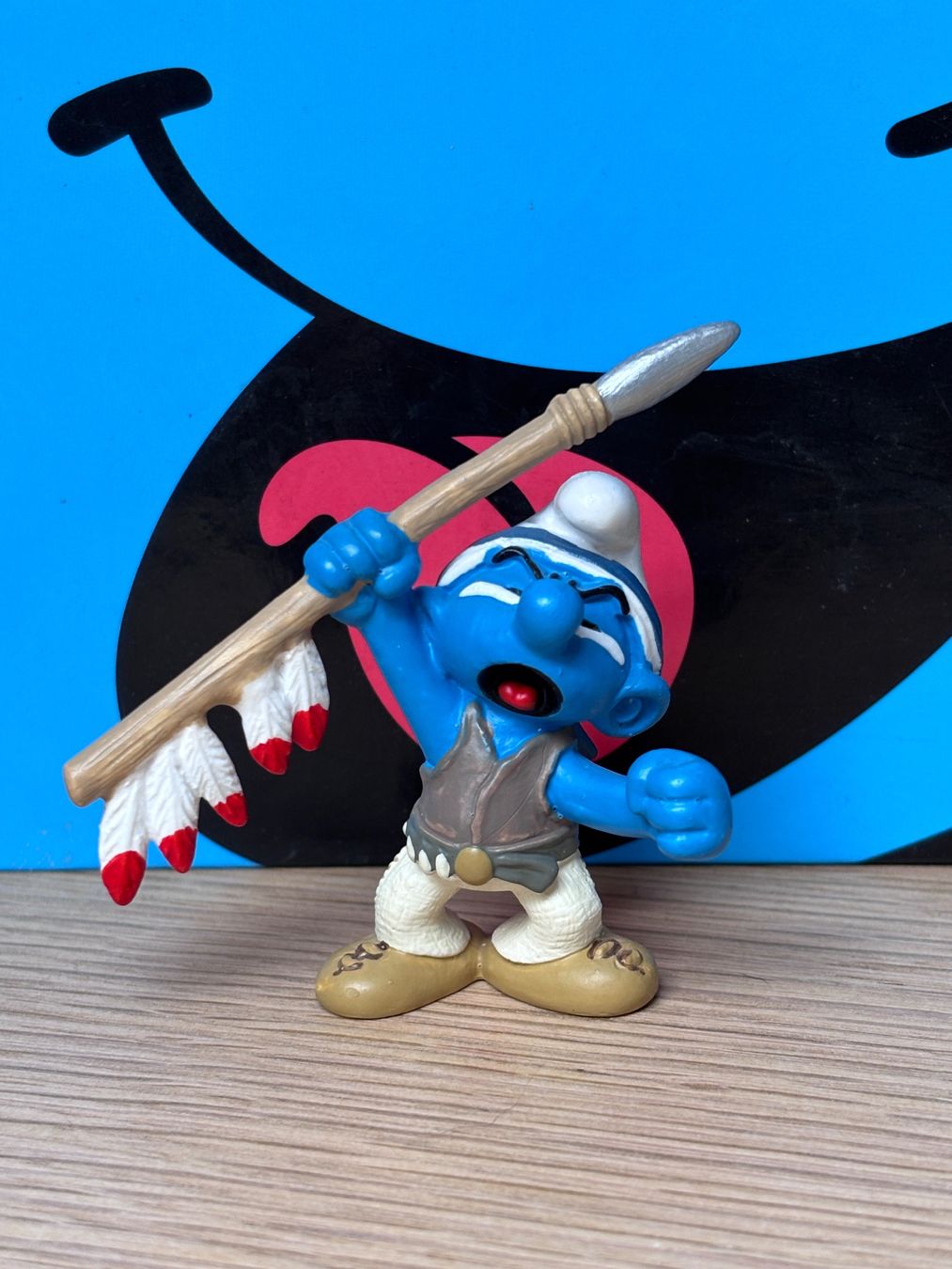 Schleich Statuette: Indianer-Schlumpf mit Speer – Nuovo (secondo la descrizione) da Lyss venduto da Duckszone