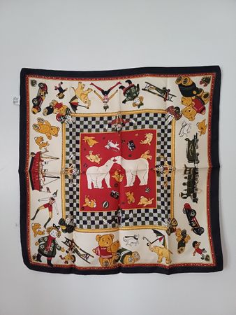 Vintage Seidenfoulard mit Bären