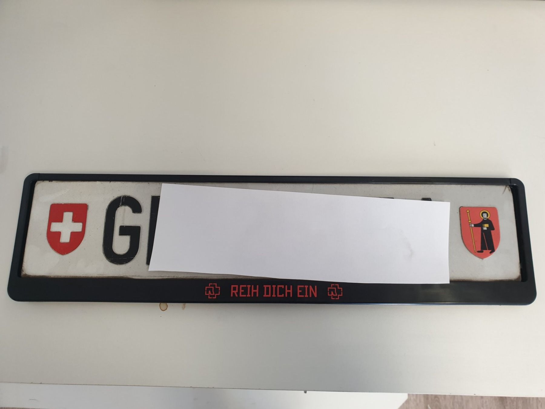 Accessori per altri veicoli: Rammstein  Nummernschildhalter – Nuovo e nell'imballaggio originale da Niederurnen venduto da Ghost.recon 1