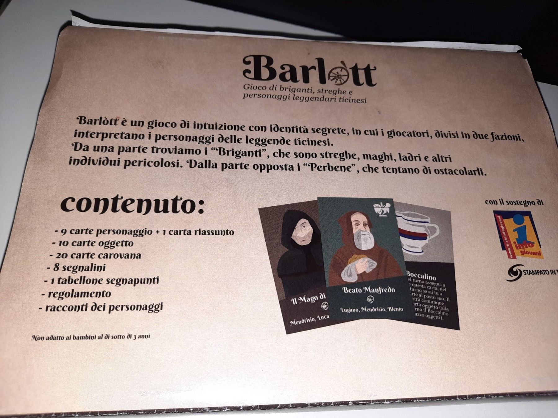 Spiele: Barlòtt gioco di briganti, streghe .... – Gebraucht aus Biasca von Old_6blh 4