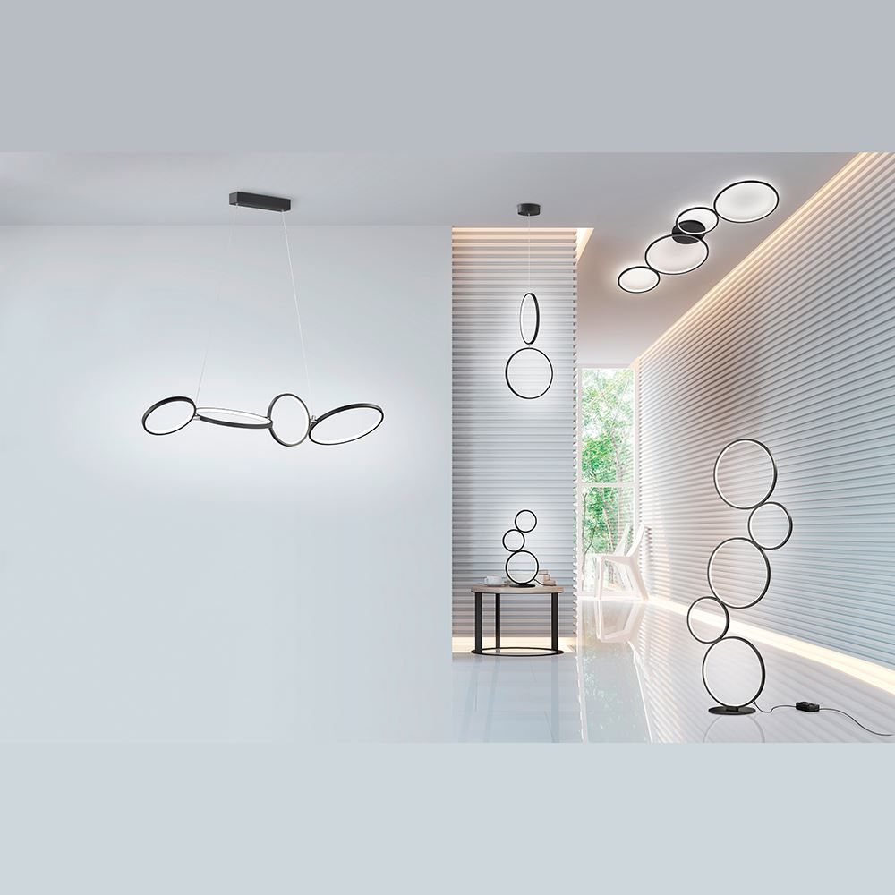 Lampadari & plafoniere: LED Deckenleuchte, Schwarz, 4 Ringe – Nuovo (secondo la descrizione) da Kreuzlingen venduto da Smart-Light 6