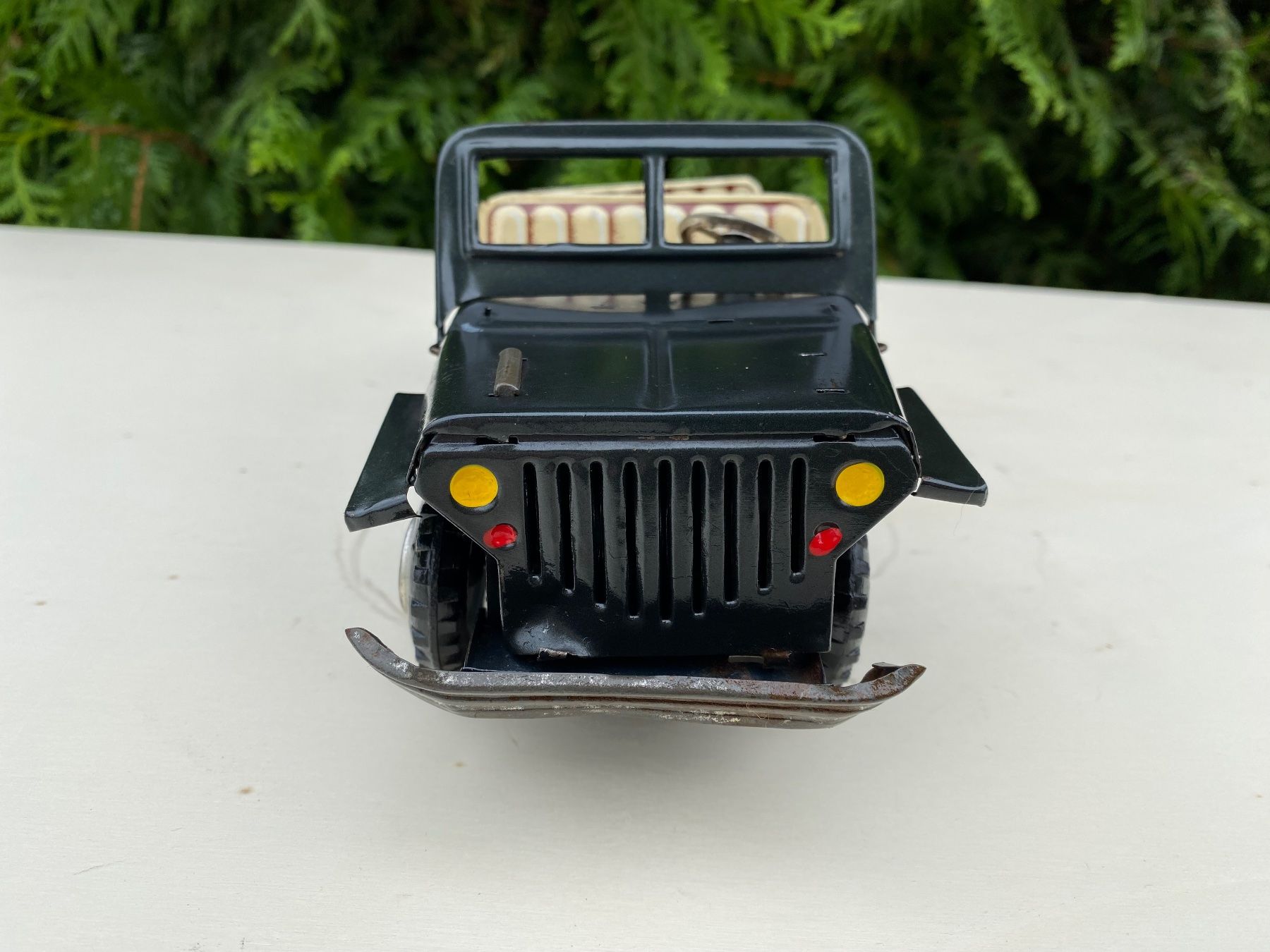 Giocattoli: alter Jeep aus Blech Made in Japan – Difettoso da Feldbach venduto da Olive1 4