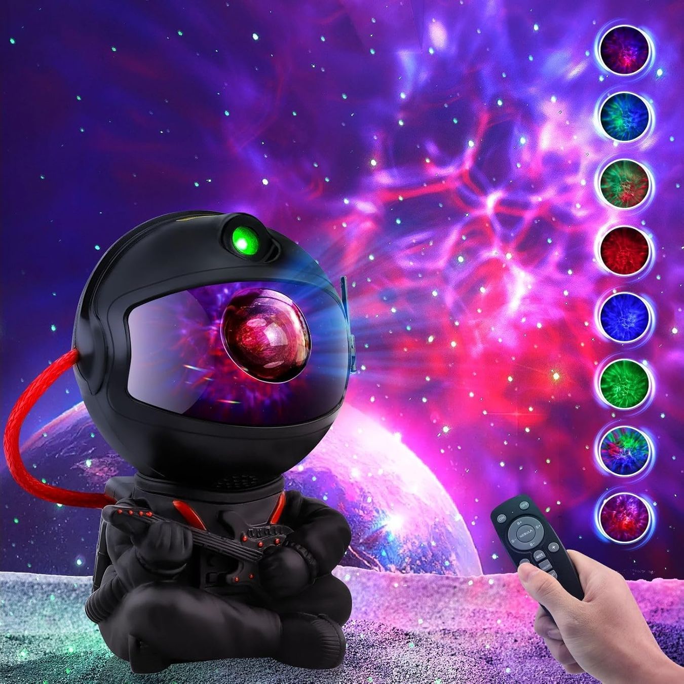 Lampade: Mini LED-Sternenhimmel Projektor Astronaut Schwarz – Nuovo e nell'imballaggio originale da Châtelaine venduto da topshop.switzerland