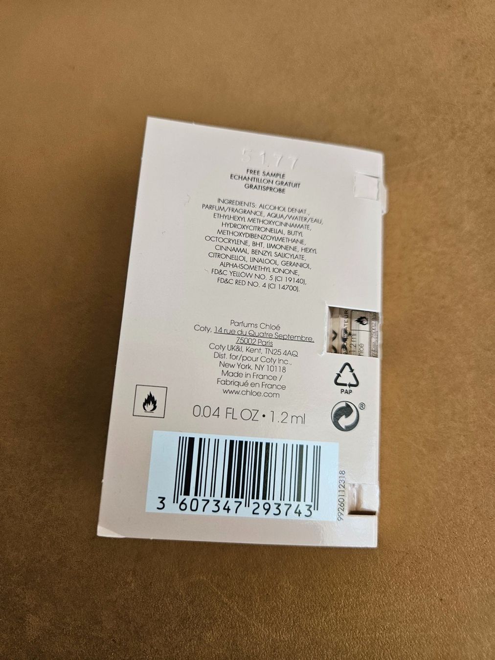 Chloé Profumi & Eau de Toilette: CHLOE - EAU DE PSRFUM 1.2ML – Nuovo e nell'imballaggio originale da Aesch BL venduto da Chrutli1 1