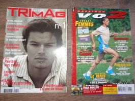 Lot de 2 magazines de triathlon et course à pied