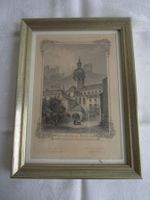 Antiker Stahlstich Peterskirche Salzburg gerahmt