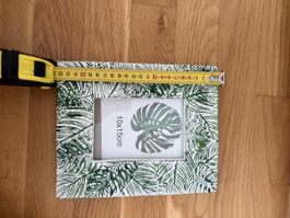 Fotorahmen 10x15cm Blattmuster mit Aufsteller neuwertig