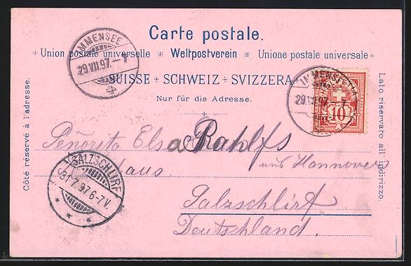Cartoline postali: Litho Küssnacht / Vierwaldstätter See, – Usato da Berlin venduto da bartko-reher 1