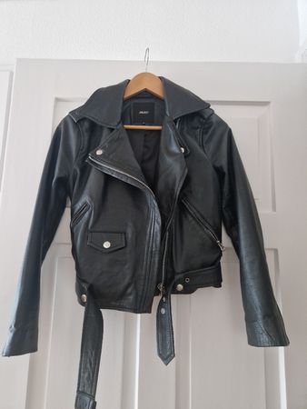 Lederjacke object schwarz