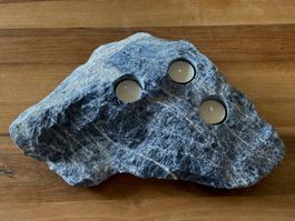 Teelichthalter aus blauem Sodalith  - Unikat! Neu!