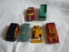 6x Modellauto - Matchbox + Corgi Toys 70s