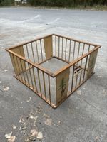 Parc pour enfant en bois vintage avec abaque état usagé
