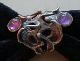 SCHÖNER RING "HANDMADE" AMETHYST 925 STERLING SILBER NEU 53