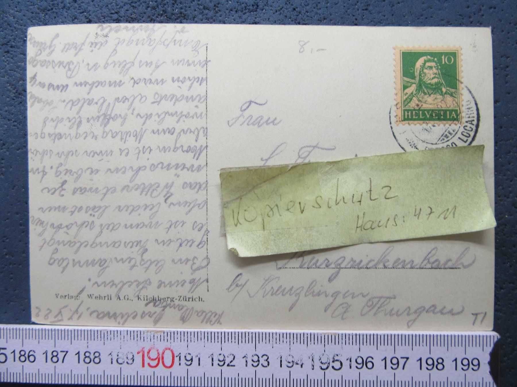 Cartoline postali: LUGANO RIVAPLANA 1922 TI AK – Usato da Ettingen venduto da Hausi4711 1