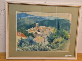 Toits provençales à l'aquarelle par A. Sturbelly