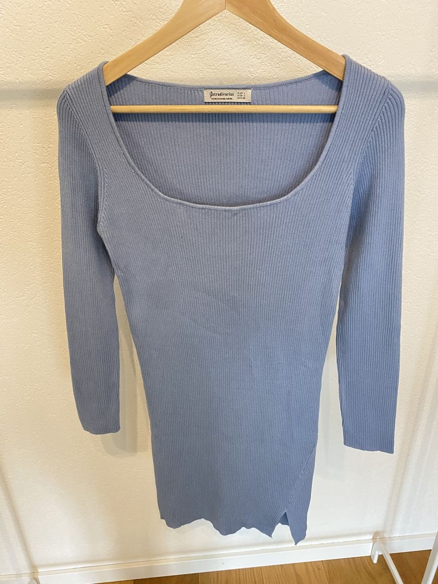 Stradivarius Vestiti: Hellblaues Strickkleid von Stradivarius – Nuovo (secondo la descrizione) da Wetzikon ZH venduto da purple_44