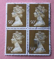 Briefmarken aus Großbritannien Königin Elizabeth II gestempe
