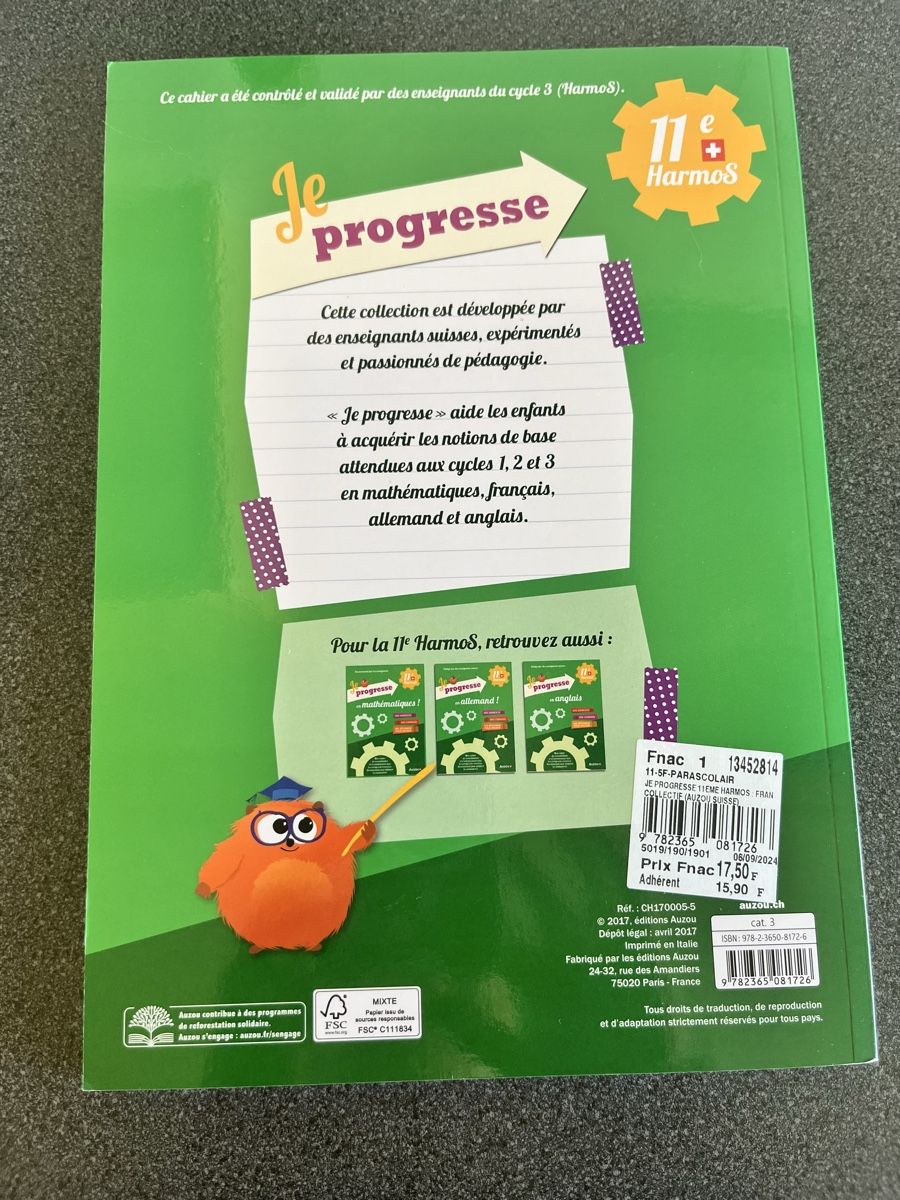 Libri: Je progresse en français! 11e Harmos – Nuovo (secondo la descrizione) da Geneve venduto da maremonte 1
