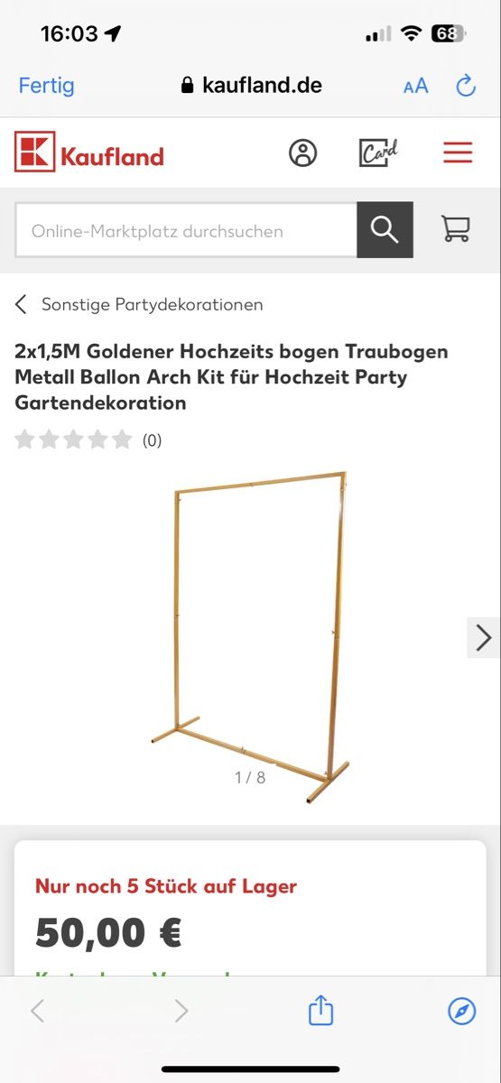 Tutte le decorazioni: Goldener Traubogen Fotowand – Nuovo (secondo la descrizione) da Abtwil AG venduto da shi_2znn