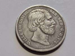 Niederlande, Willem III  2-1/2 Gulden silber 1849 (Rare)