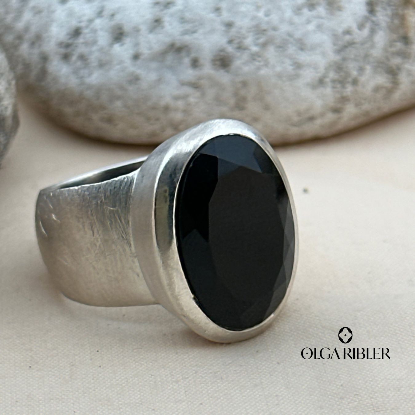 Olga Ribler Ringe: Silber Ring 925 mit Onyx Grösse 53 – Neu (gemäss Beschreibung) aus Luzern von Schmuckoutlet 3