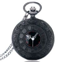 (COPIE) Vintage Charm Schwarze Taschenuhr