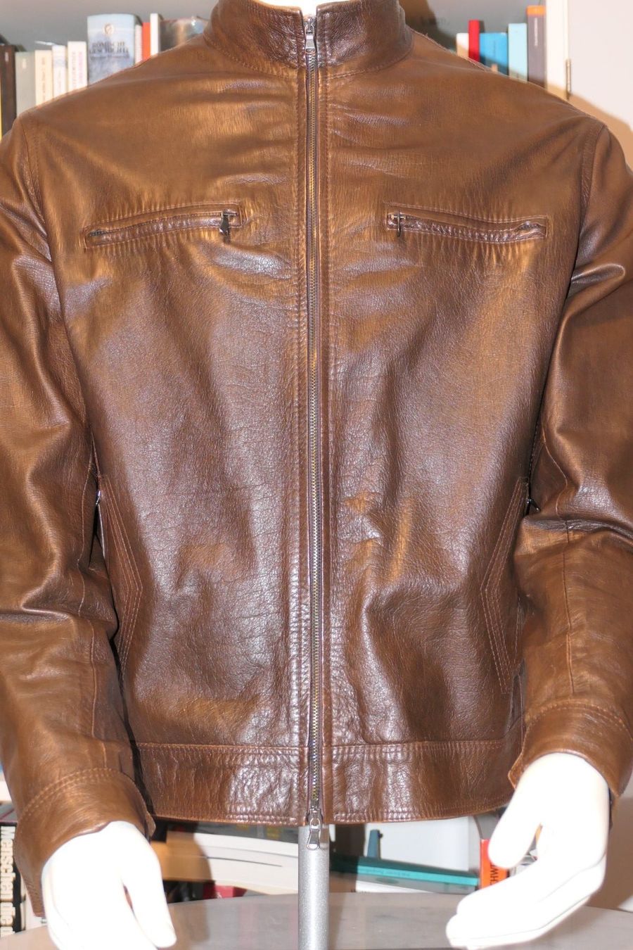 Giacche: braune Herrenlederjacke  (Lammnappa) – Usato da Stein AG venduto da Papageno_3 2