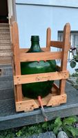 Glasballon T/S Flasche in Holzgestell gebraucht