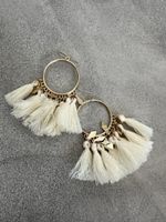 Schmuck Ohrringe Fransen Creolen Goldfarben Sommer MustHave 