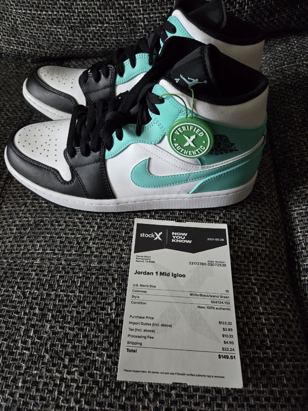 Jordan Scarpe da uomo: Air Jordan 1 Mid "Igloo" EUR 44 – Nuovo (secondo la descrizione) da Steffisburg venduto da mbedb12