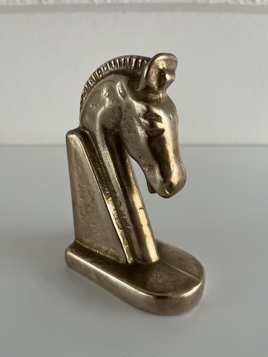 Tutte le decorazioni: Pferdekopf / Buchstütze / Art Deco / Messing – Usato da Wetzikon ZH venduto da seli03 3