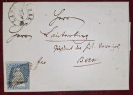 Strubelbrief 23A1.b Kat.2500.- mit Attest Langenthal - Bern
