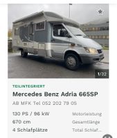 Wohnmobil Mercedes Benz Adria 665SP Teilintegriert